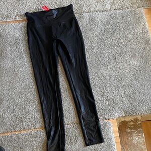 SPANX Shiny Black Leggings